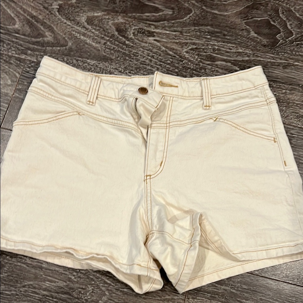 Women's Cream denim Shorts